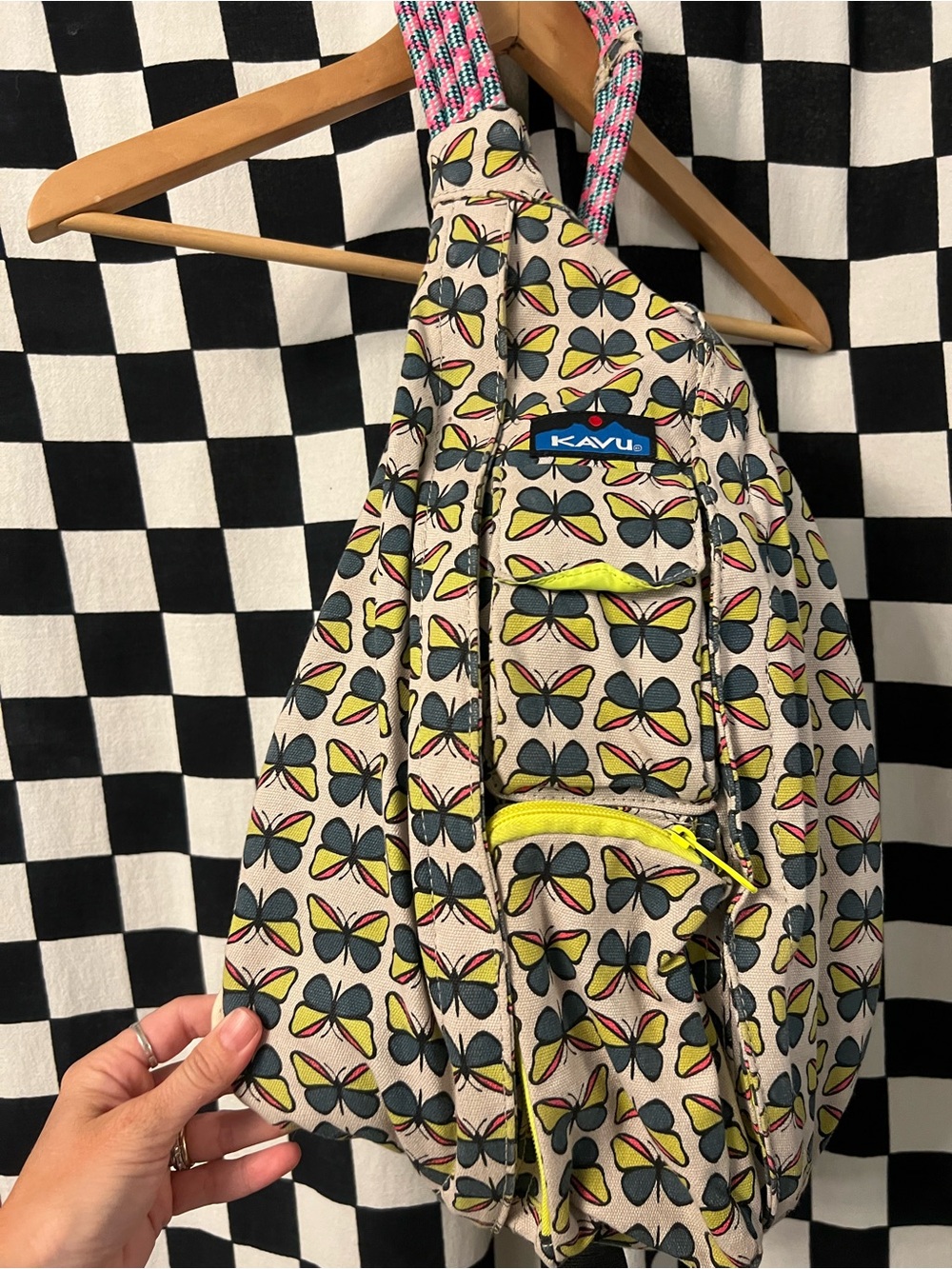 KAVU Rope Butterfly Canvas Sling Bag